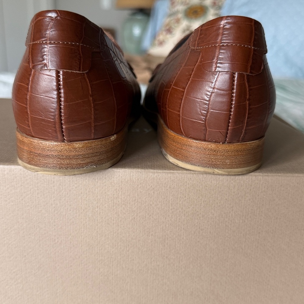 Jenni Kayne Croc Embossed loafers Cognac - Picture 3 of 6